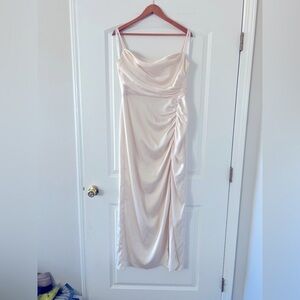 Azazie X Kendall & Kylie Champagne Maxi Dress